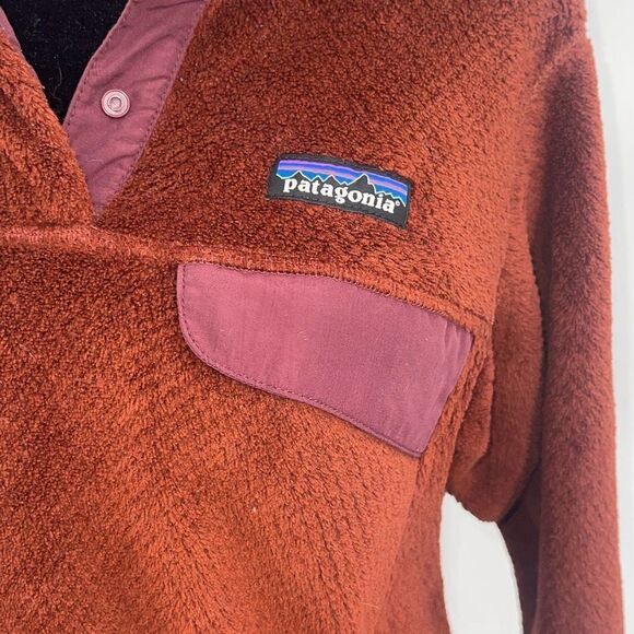 Patagonia Womens Polartec Re-Tool Snap-T Fleece Pullover Sweatshirt Rusted Iron - Picture 4 of 11